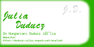 julia duducz business card